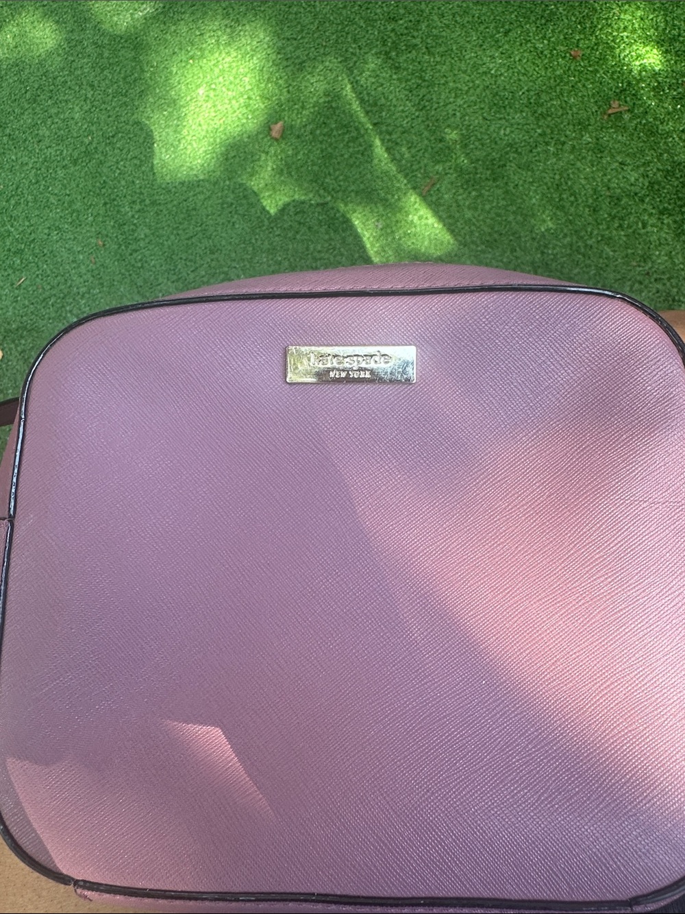 kate spade Mauve Pink Crossbody with Gold Logo Plate